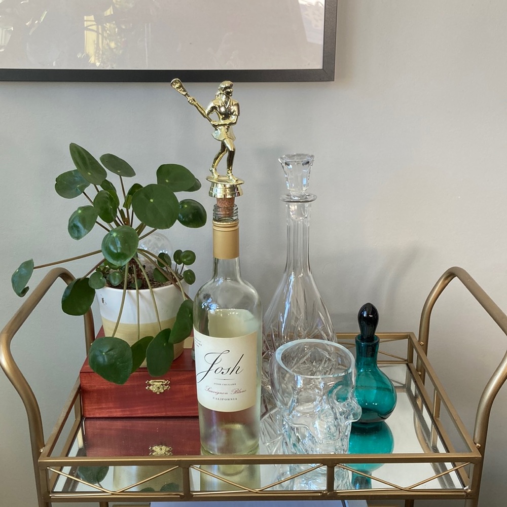 Handmade Trophy Wine Toppers-Lacrosse